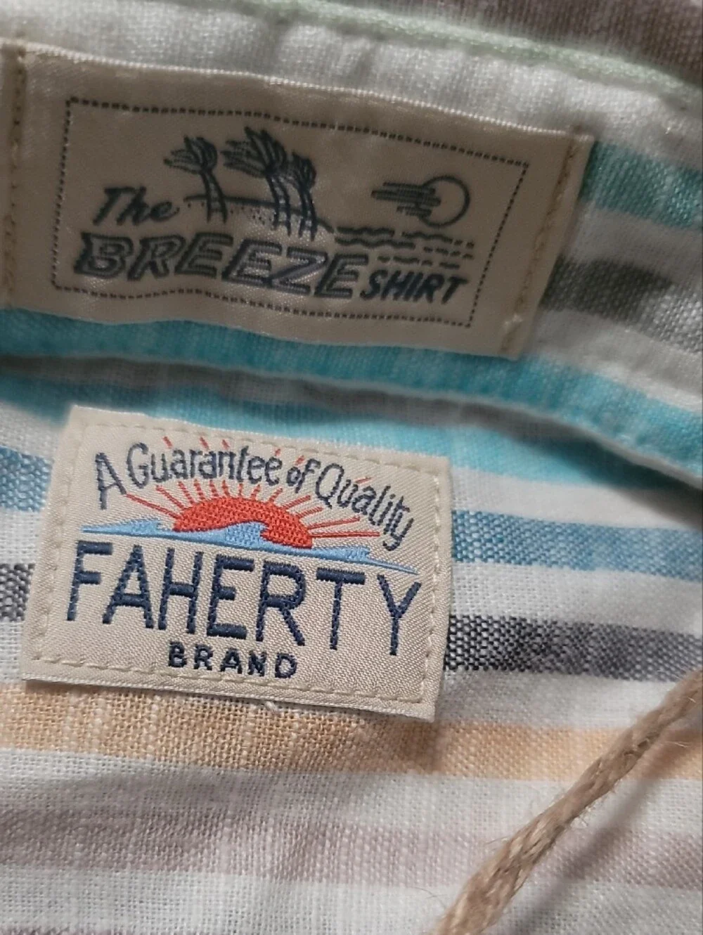 Faherty Short-Sleeve Breeze Shirt - Bay Reef